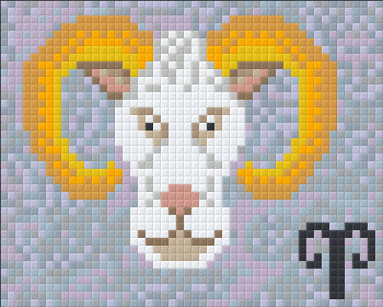 Aries Zodiac Sign One [1] Baseplate PixelHobby Mini-mosaic Art Kit